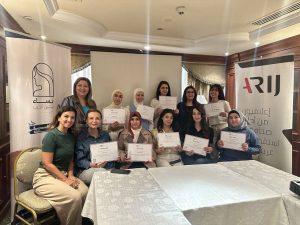 تدريب نساء ربحن الحرب وأريج Training women journalists Women Who won the War and Arij Damascus